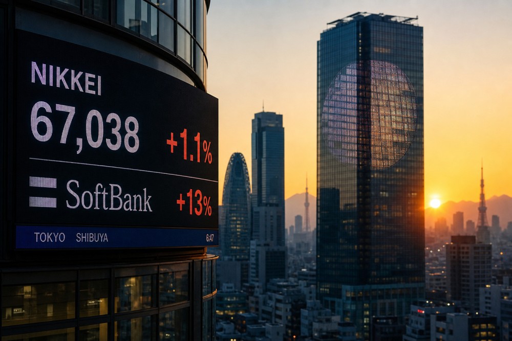 SoftBank Lampaui Toyota, Nikkei Tembus 67.000 Berkat AI