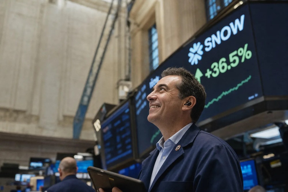 Wall Street Hits Record High on Snowflake 36% Surge