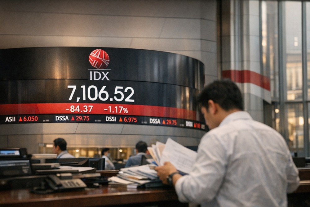 Indonesia Stocks Slip 0.32% to 7,106 on Cabinet Day