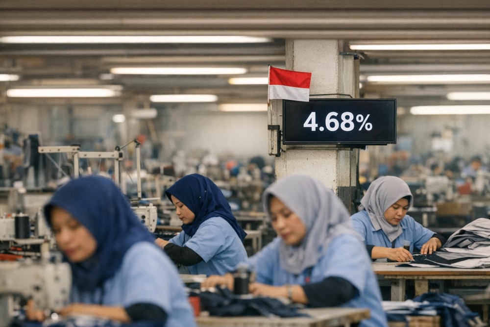 Pengangguran Indonesia Turun ke 4,68% pada Februari 2026