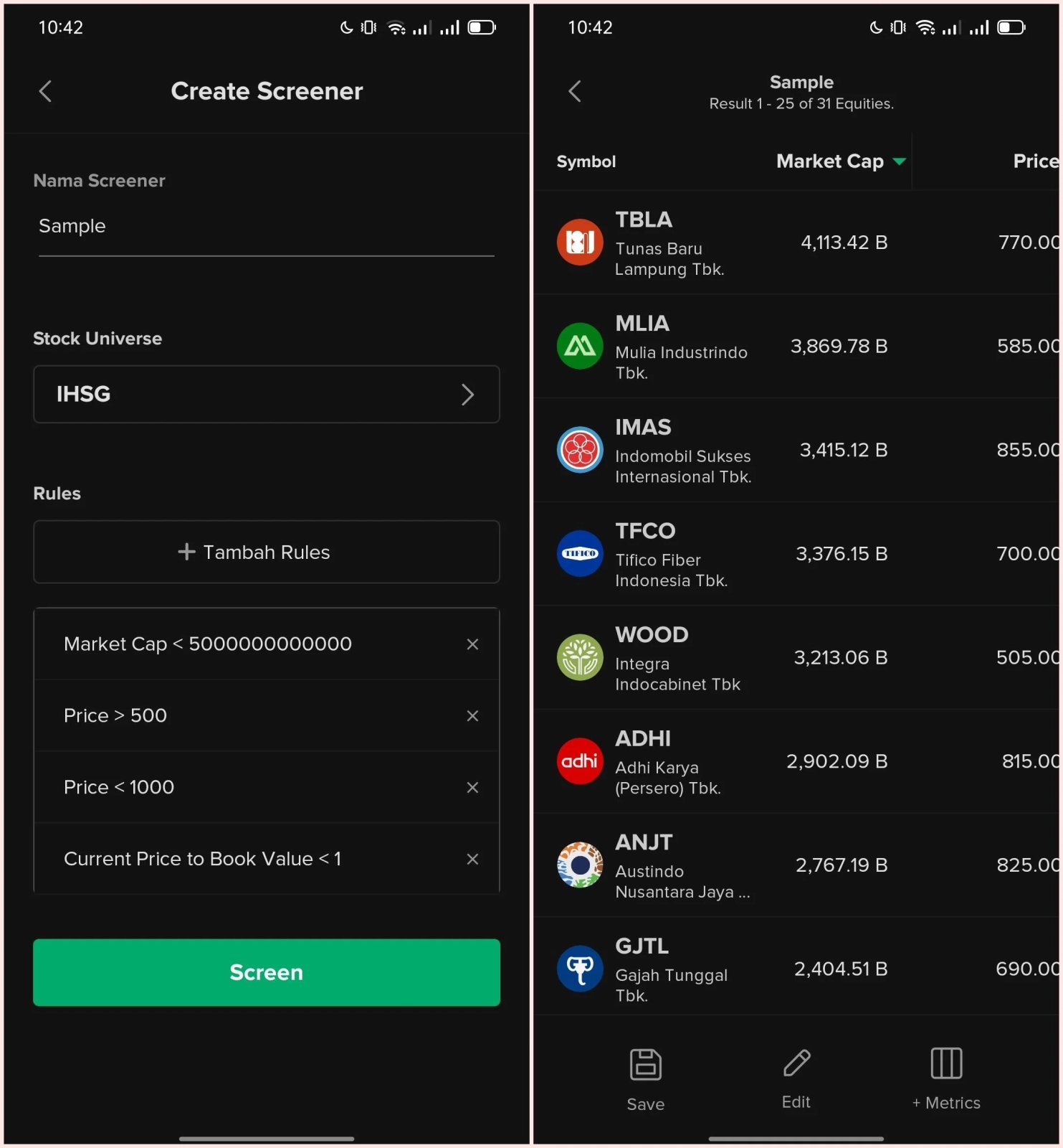 stockbit stock screener