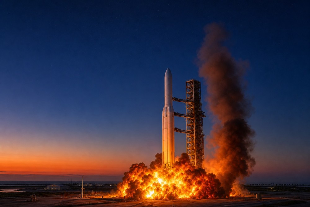 Roket New Glenn Blue Origin Meledak di Landasan