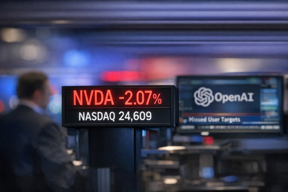 AI Stocks Slide as OpenAI Revenue Miss Drags Tech Sector