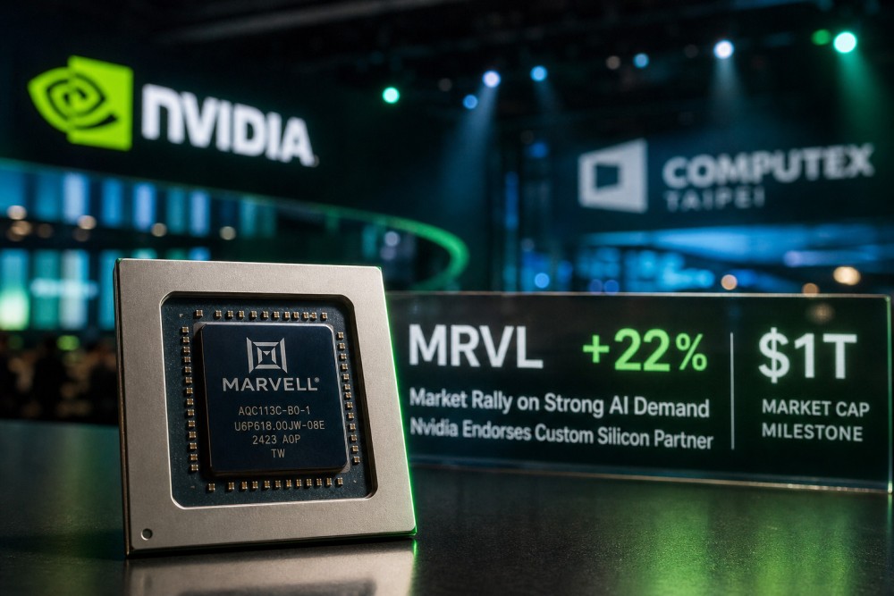 Saham Marvell Melonjak 22% Usai Pujian CEO Nvidia