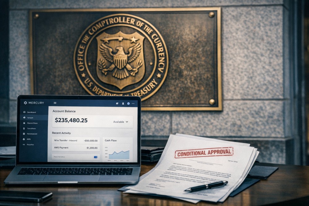 Mercury Raih Persetujuan Kondisional OCC untuk Lisensi Bank Nasional