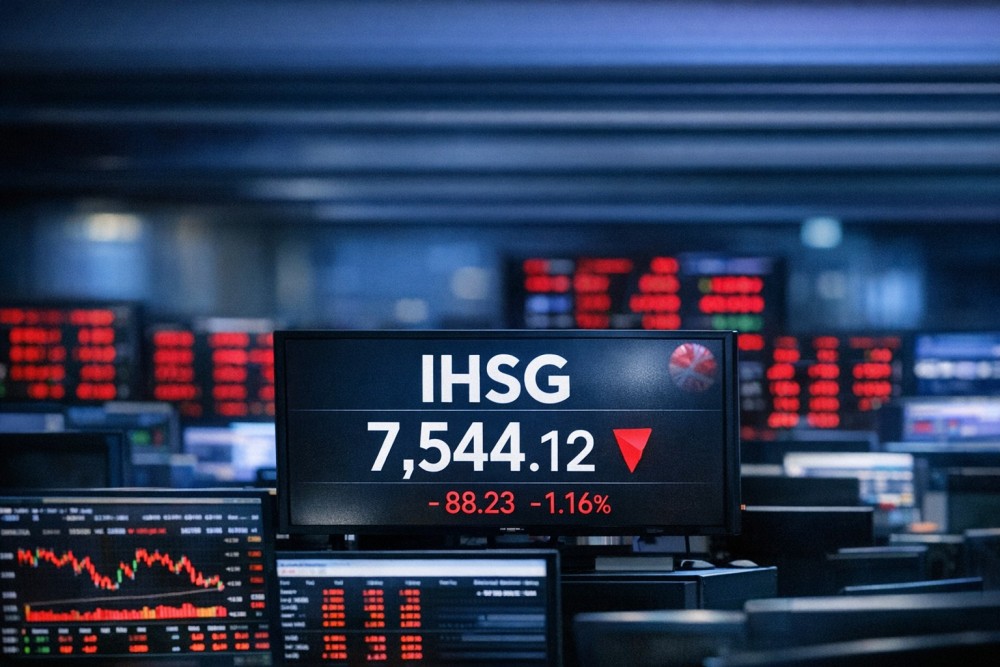 IHSG Melemah ke 7.544 Tertekan Sentimen MSCI dan BI Rate
