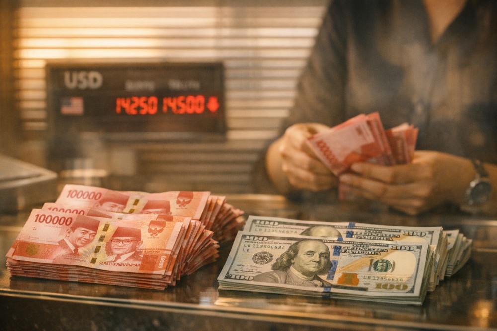 Rupiah Slips to Rp17,323/USD on Domestic Pressure