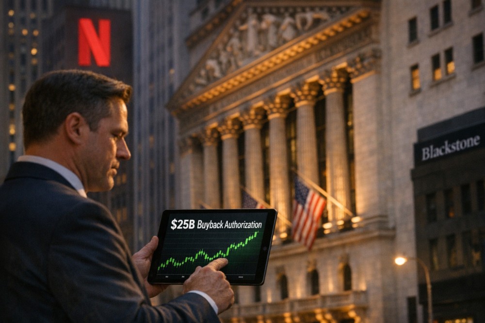 Netflix & Adobe Buyback $25B, Blackstone-Teva $400 Juta