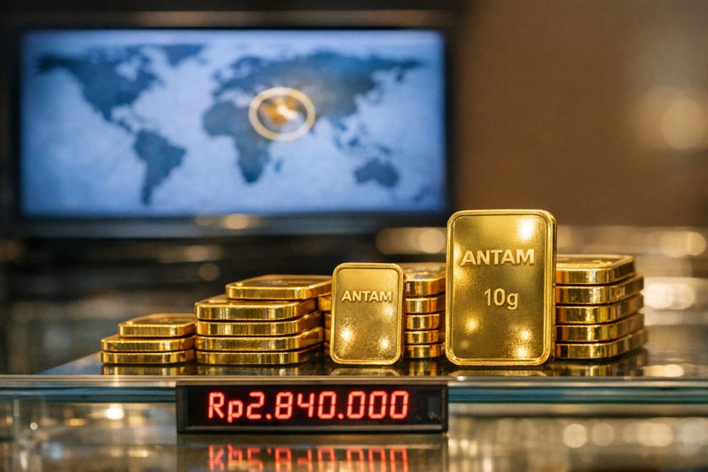 Harga Emas Antam Anjlok Rp44 Ribu, Emas Dunia Turun 1,9%