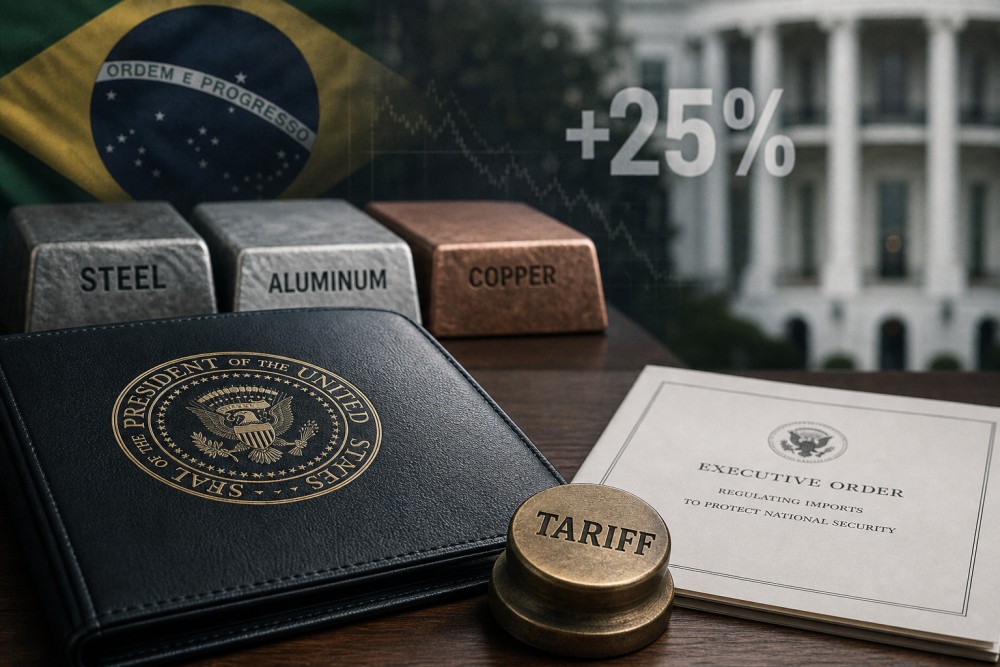 Trump Kenakan Tarif 25% ke Brasil, Revisi Bea Logam