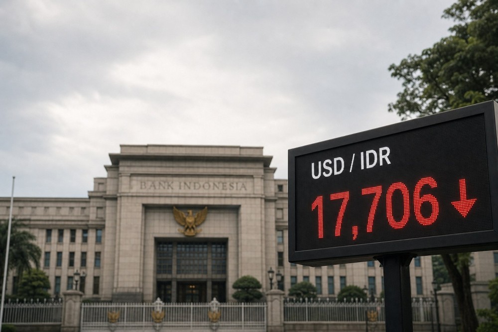 Rupiah Anjlok Rp17.706, BI Diprediksi Naikkan Suku Bunga