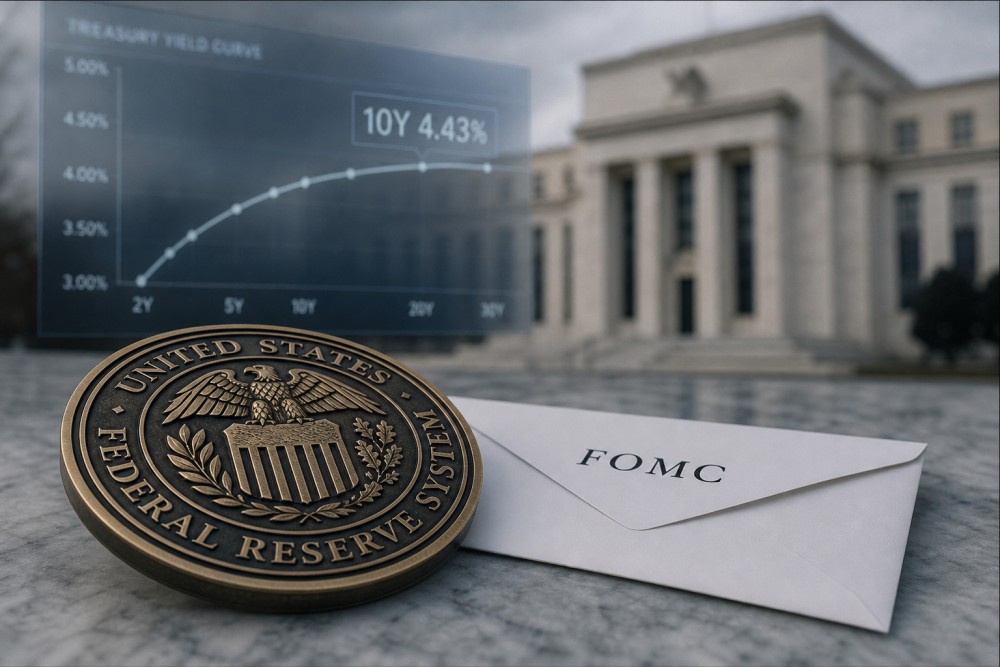 Yield Treasury AS 10 Tahun Turun ke 4,43%, Pasar Pantau Fed