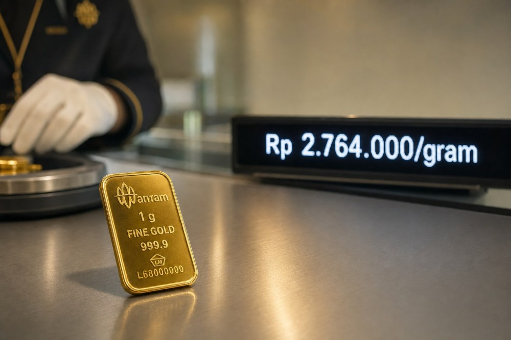 Emas Global Turun 1% ke USD 4.495, Antam Ikut Koreksi