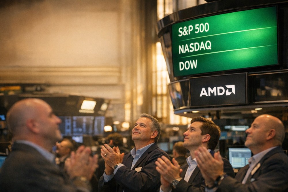 Wall Street Hits Record on AI Rally, Iran Peace Hopes