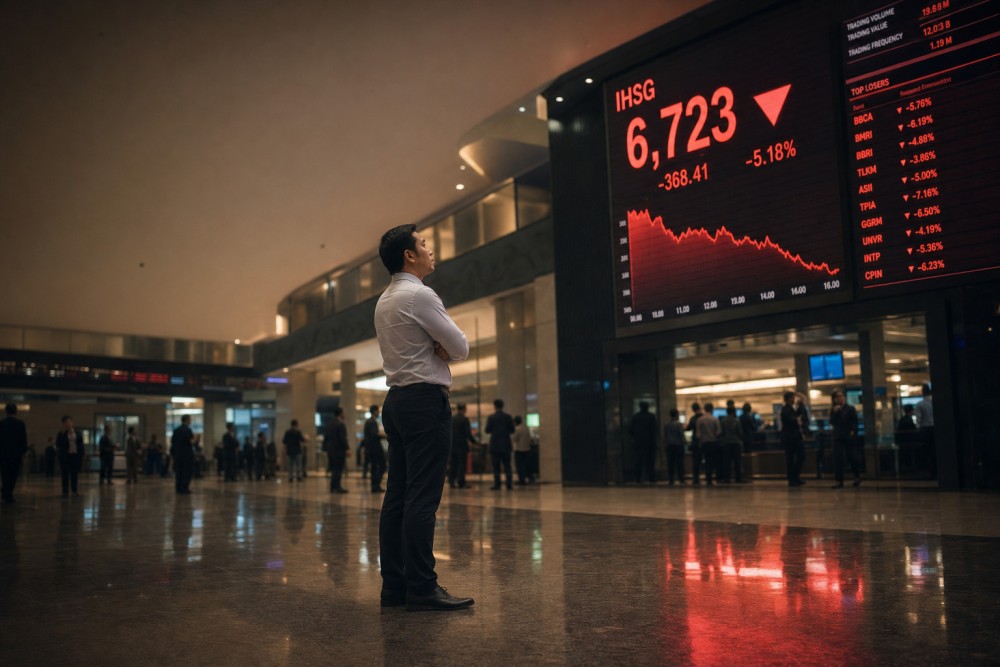 IHSG Anjlok 1,98% ke 6.723, MSCI Rebalancing Picu Sell-Off