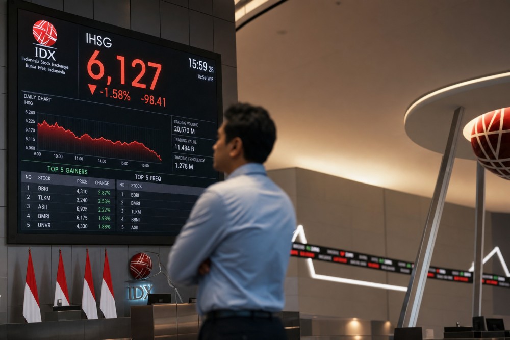 IHSG Tutup 6.127, Rebalancing MSCI Tekan Bank Besar