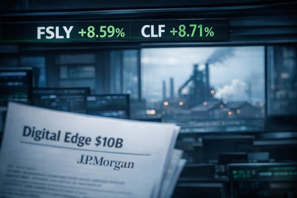 Mover AS Senin: Fastly +8,6%, CLF +8,7%, Digital Edge