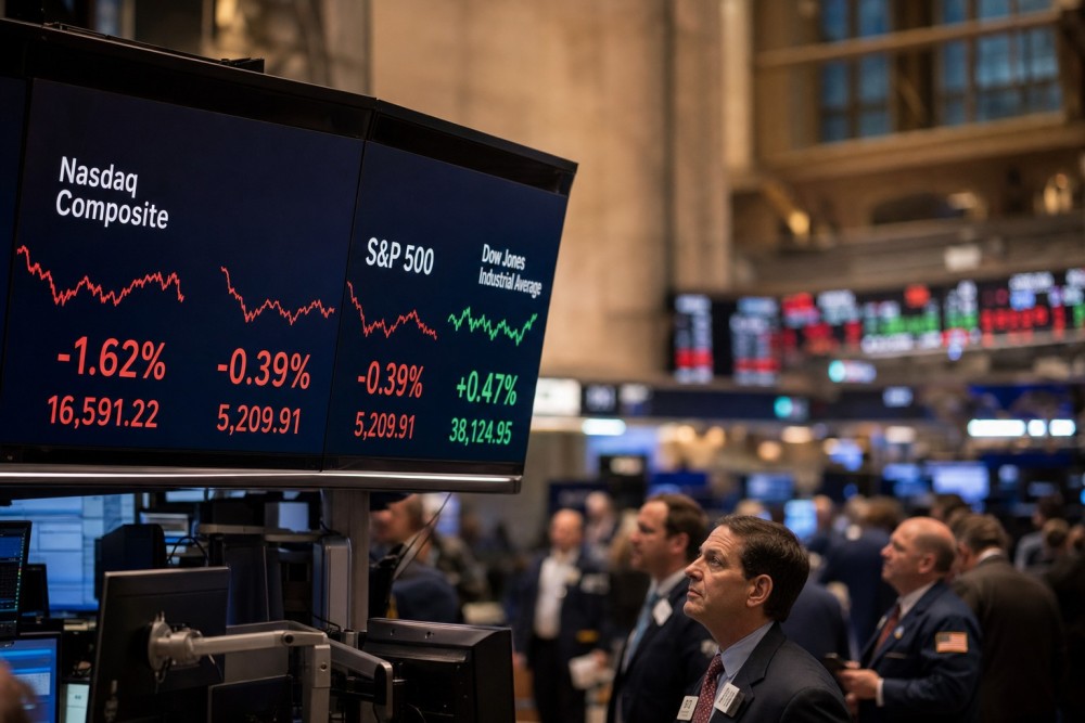 Wall Street Mixed: Nasdaq, S&P 500 Slip on Oil, Yields