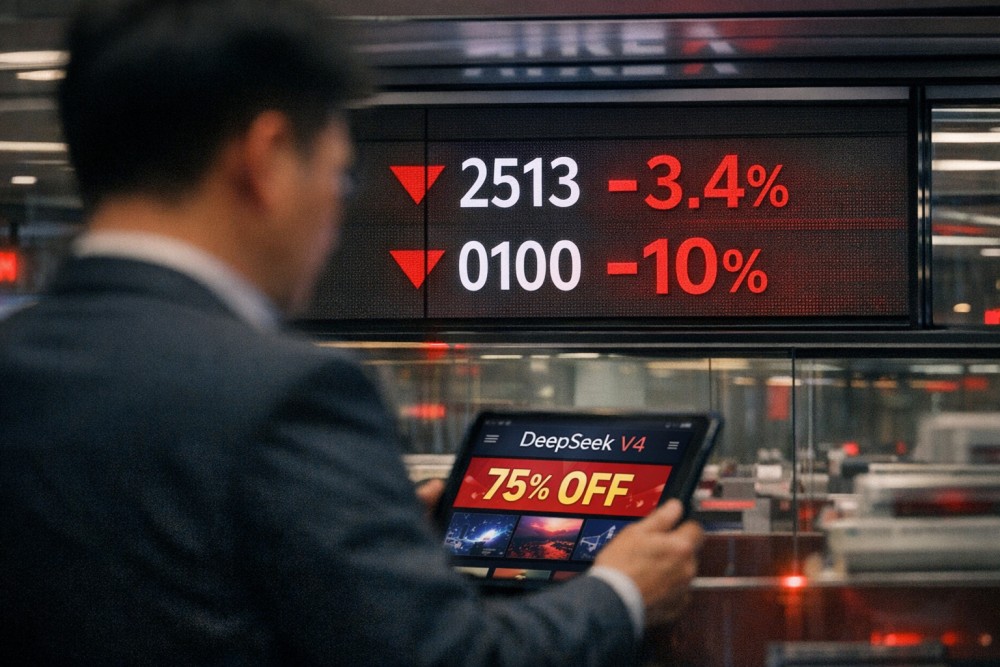 DeepSeek Pangkas V4-Pro 75%, Saham AI Tiongkok Tertekan