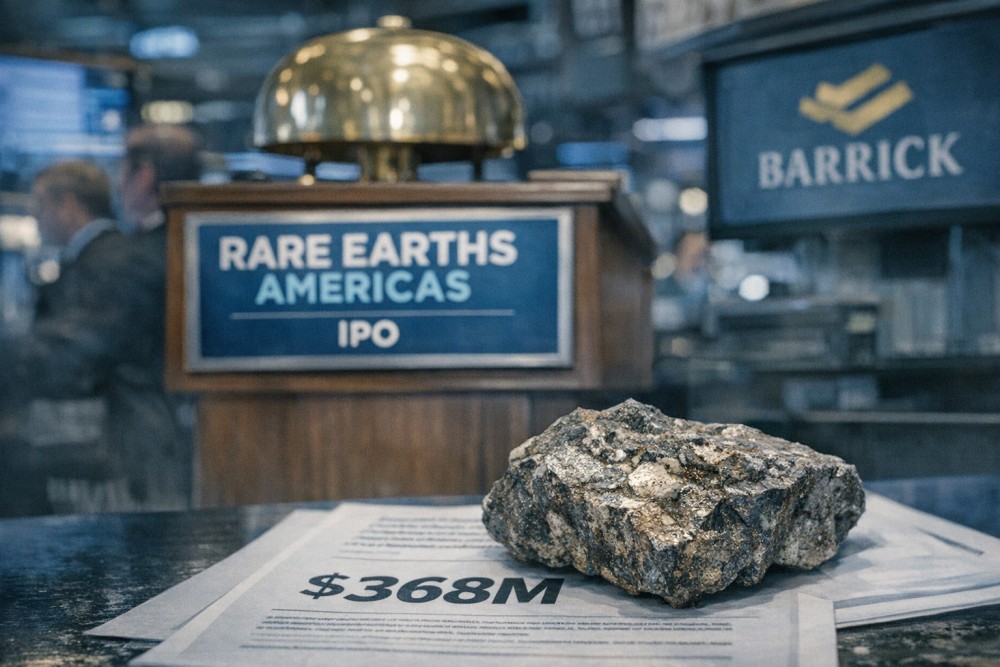 Pipeline IPO AS: Rare Earths Americas, GMR Solutions, Barrick