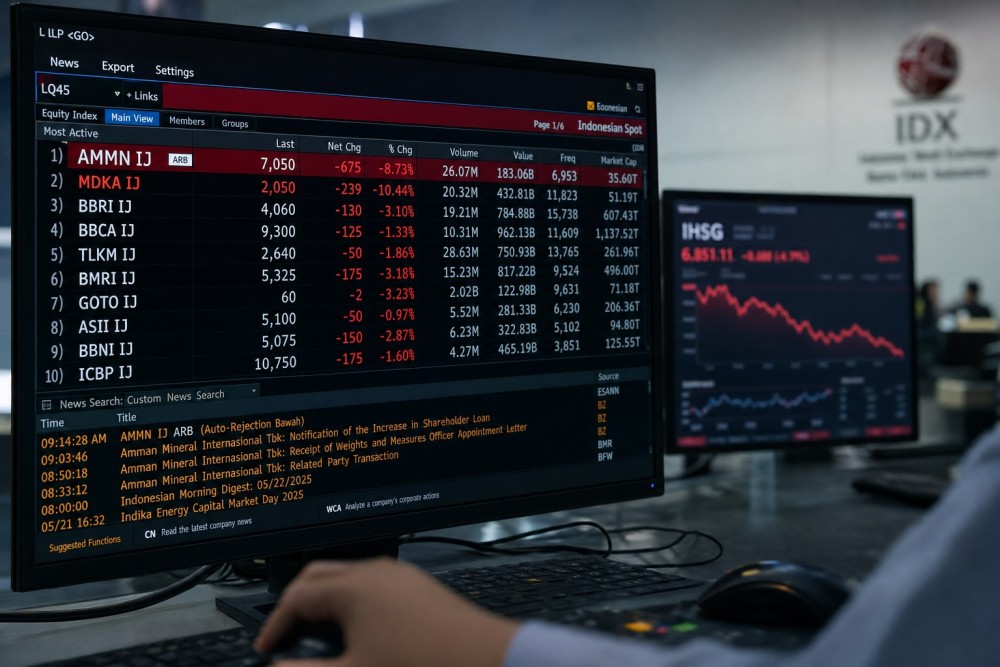 Saham Tambang Emas Tersungkur, AMMN Sempat ARB