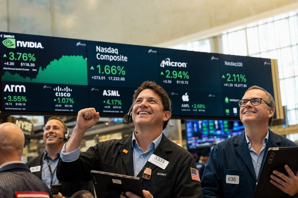 Saham AI Pimpin Rebound Bursa AS, Intel Melonjak 11%