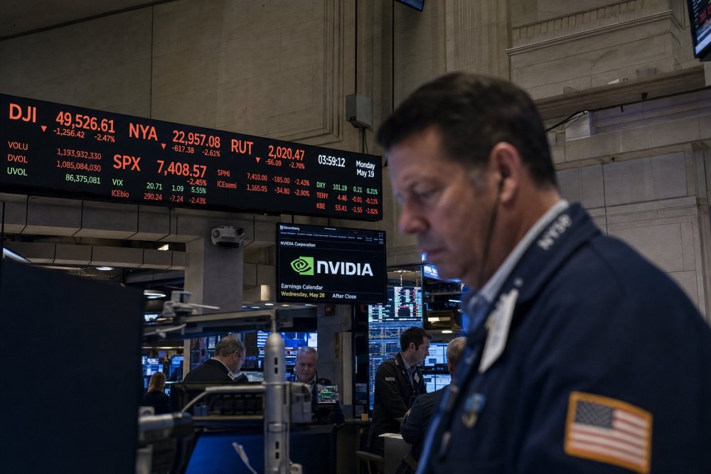 Wall Street Anjlok, Inflasi dan Nvidia Jadi Sorotan