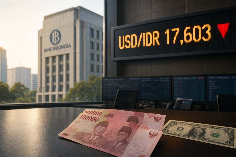 Rupiah Tembus Rp 17.600, USD dan Minyak Tekan Pasar