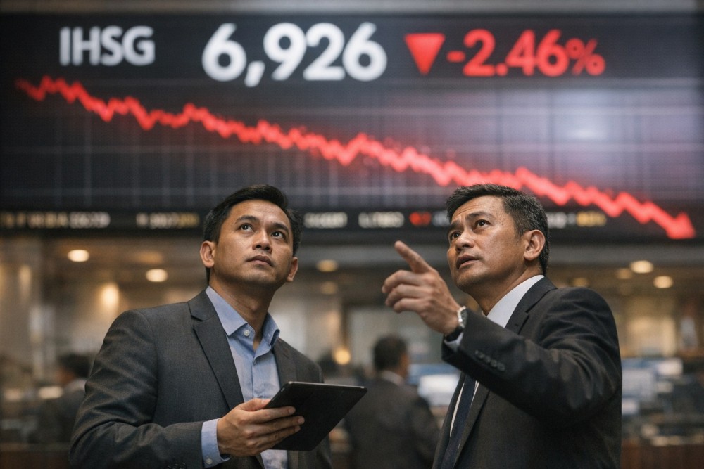Indonesia Stocks Tumble 2.46%, Below 7,000 on Wed (30/04)