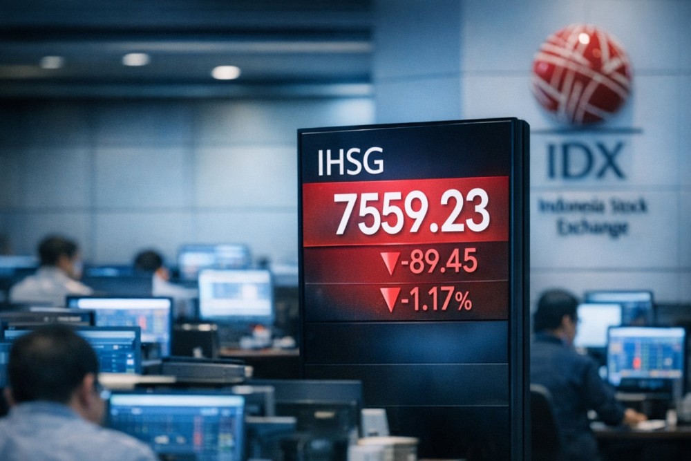 IHSG Tertekan ke 7.559, MSCI Bekukan Rebalancing Mei 2026