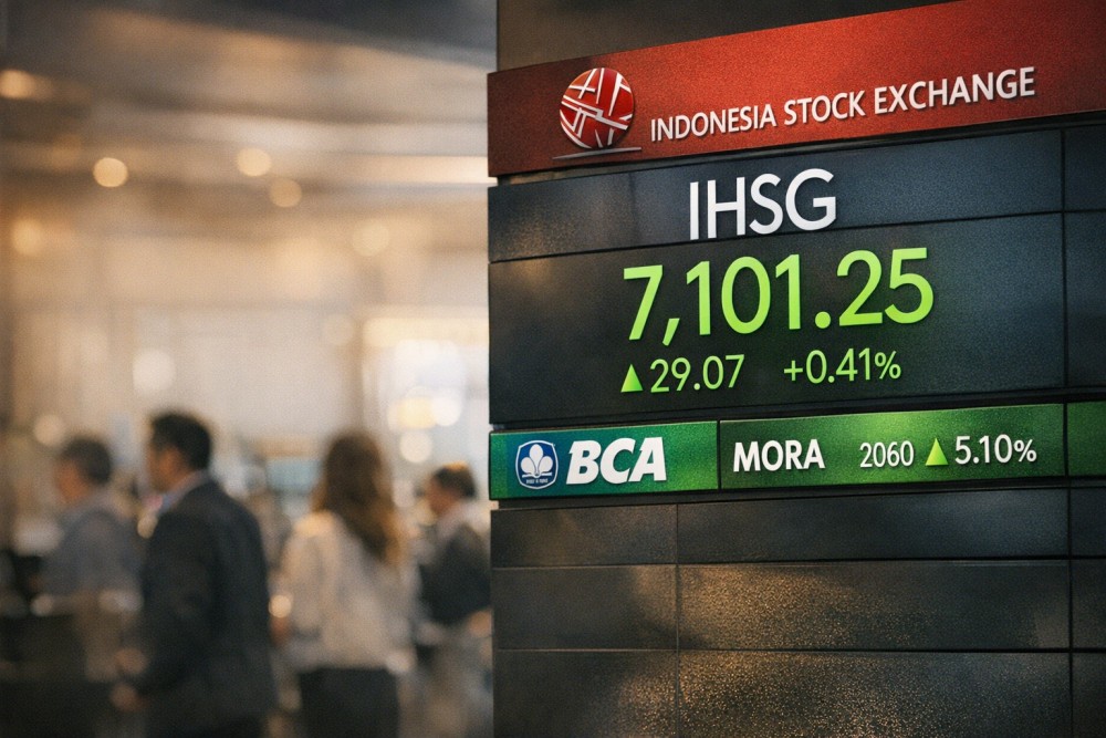 IHSG Tutup di 7.101, Naik 0,41% Didorong Sektor Industri