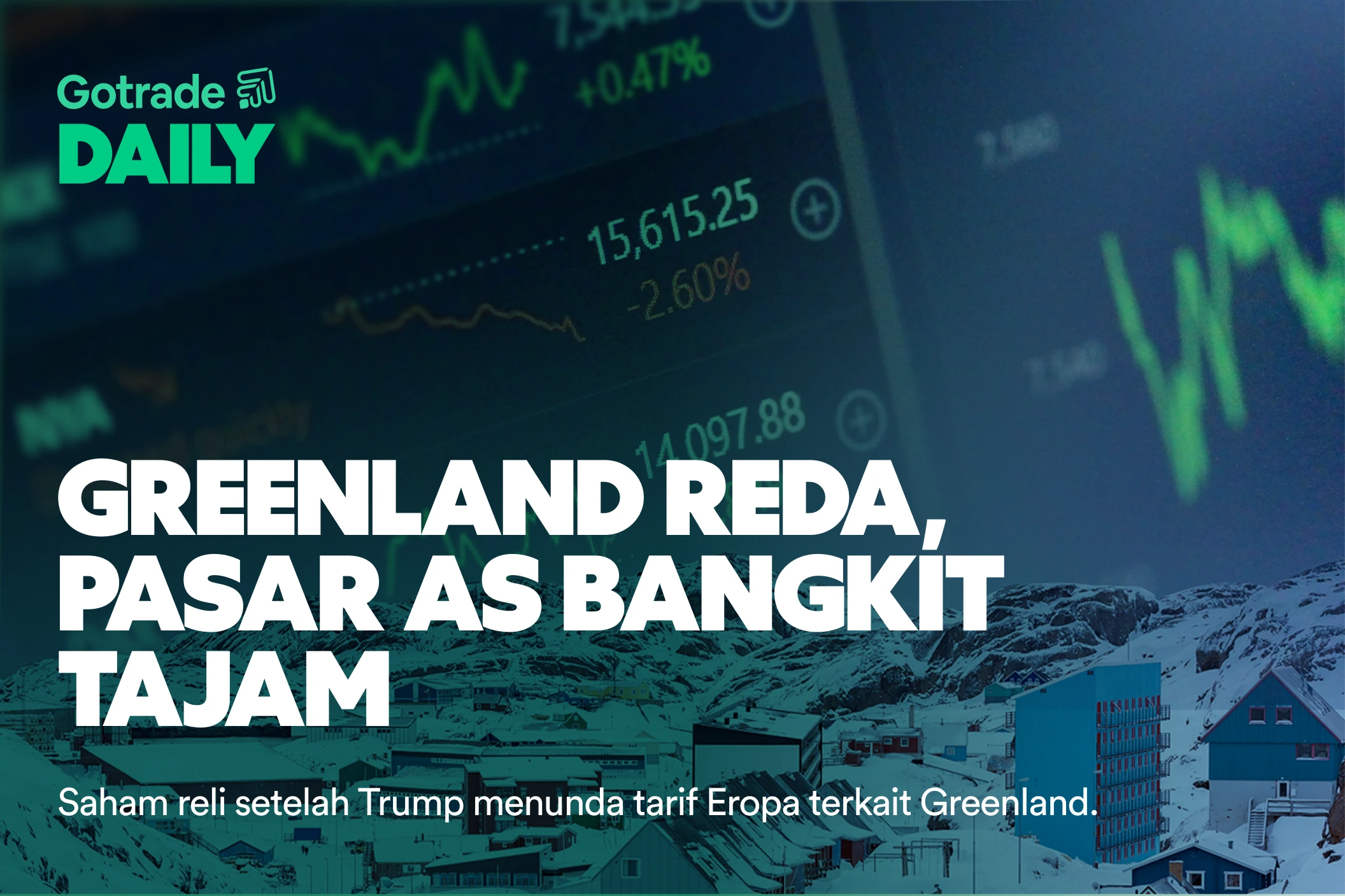 Gotrade Daily: Greenland Reda, Pasar AS Bangkit Tajam
