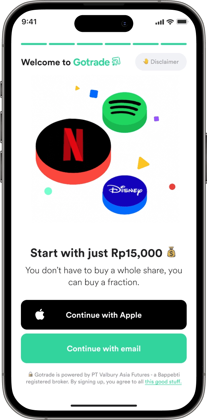 interface aplikasi gotrade
